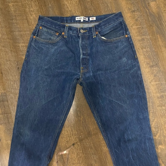 Re/Done+Levi’s 70s Stovepipe HiRise Button fly Straight Leg style001-3WLSSSIZE - Picture 3 of 16